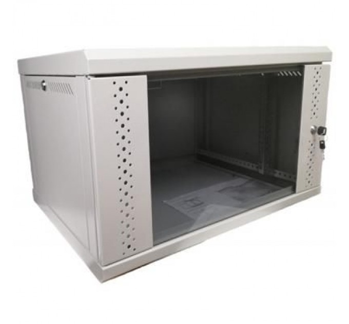 Eserver Шафа настінна Eserver 4U 19" 600х350х284 (Ш*Г*В), скло, сіра (ES-Е435G)
