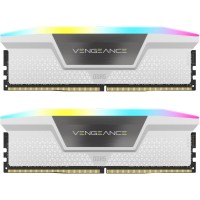 Модуль пам'яті для комп'ютера DDR5 64GB (2x32GB) 6000 MHz XMP 3.0 Vengeance RGB White Corsair (CMH64GX5M2B6000C40W)