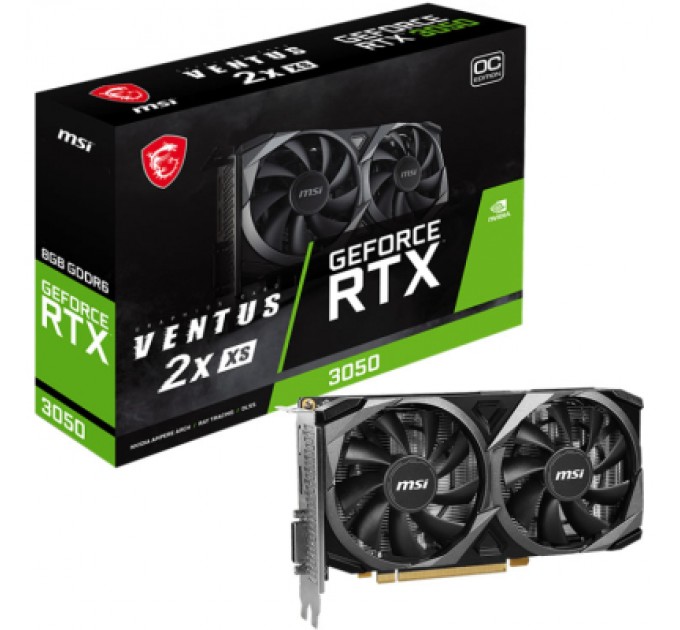 MSI Відеокарта MSI GeForce RTX3050 8Gb VENTUS 2X XS OC (RTX 3050 VENTUS 2X XS 8G OC)