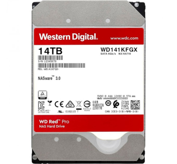 WD Жорсткий диск 3.5" 14TB WD (WD142KFGX)