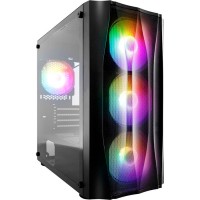 Корпус 1stPlayer X3-M-4F1-BK