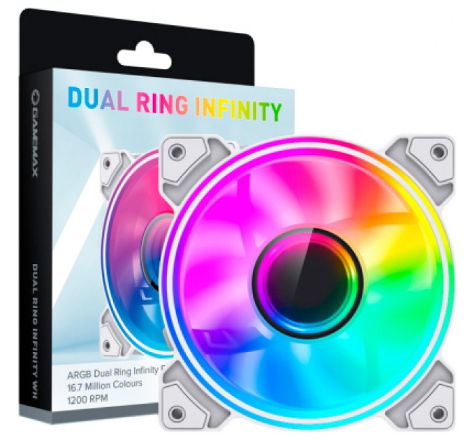 Gamemax Кулер до корпусу Gamemax Dual Ring Infinity WH