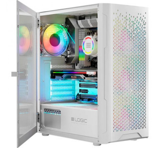 Logic concept Корпус Logic concept ARAMIS MESH+GLASS ARGB fans 4x120mm WHITE (AT-ARAMIS-20-0000000-0002)