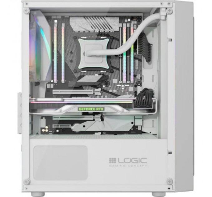 Logic concept Корпус Logic concept ATOS MESH+GLASS ARGB fans 3x120mm WHITE (AM-ATOS-20-0000000-0002)