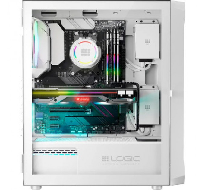 Logic concept Корпус Logic concept PORTOS MESH+GLASS ARGB fans 3x120mm WHITE (AM-PORTOS-20-0000000-0002)