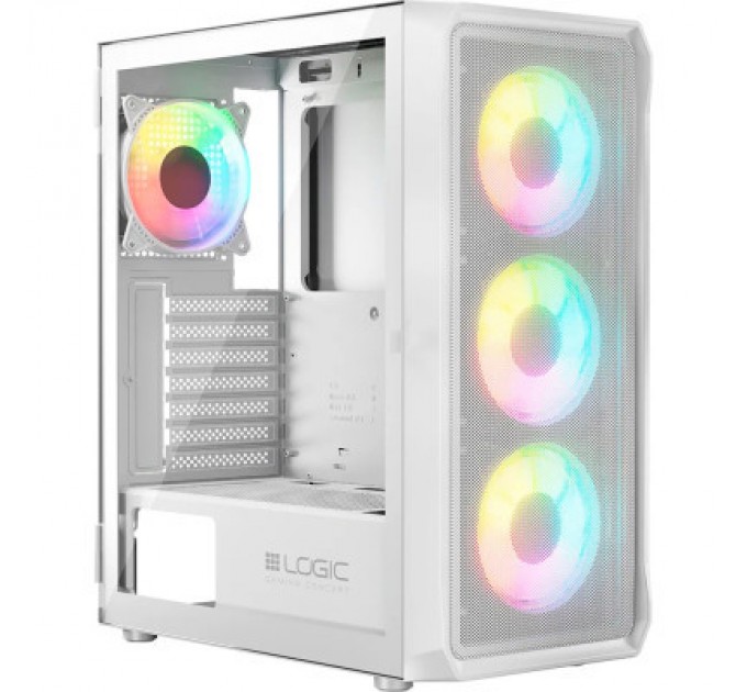 Logic concept Корпус Logic concept PORTOS MESH+GLASS ARGB fans 3x120mm WHITE (AM-PORTOS-20-0000000-0002)