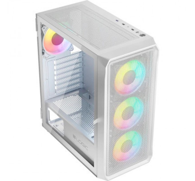 Logic concept Корпус Logic concept PORTOS MESH+GLASS ARGB fans 3x120mm WHITE (AM-PORTOS-20-0000000-0002)