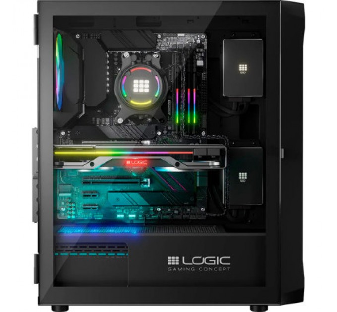 Logic concept Корпус Logic concept PORTOS MESH+GLASS ARGB fans 4x120mm BLACK (AT-PORTOS-10-0000000-0002)