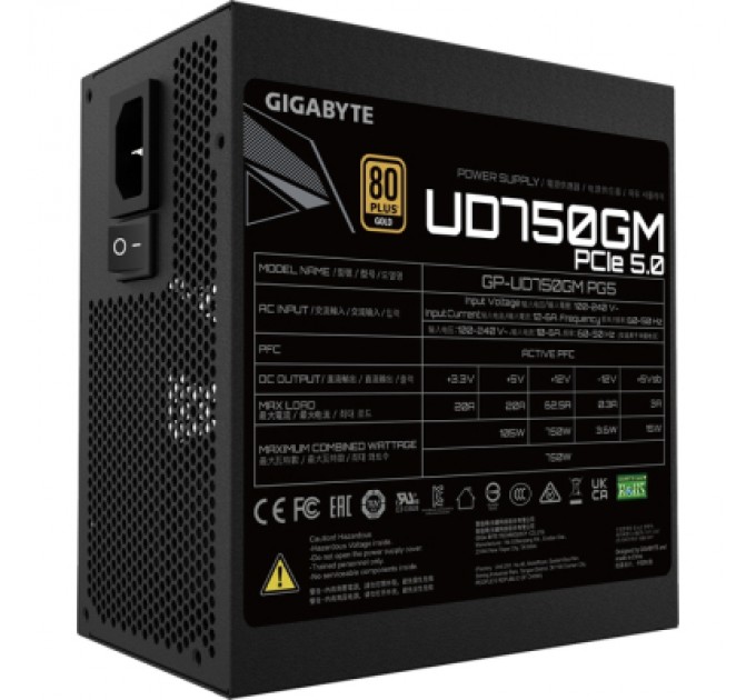 GIGABYTE Блок живлення GIGABYTE 750W (UD750GM PG5)