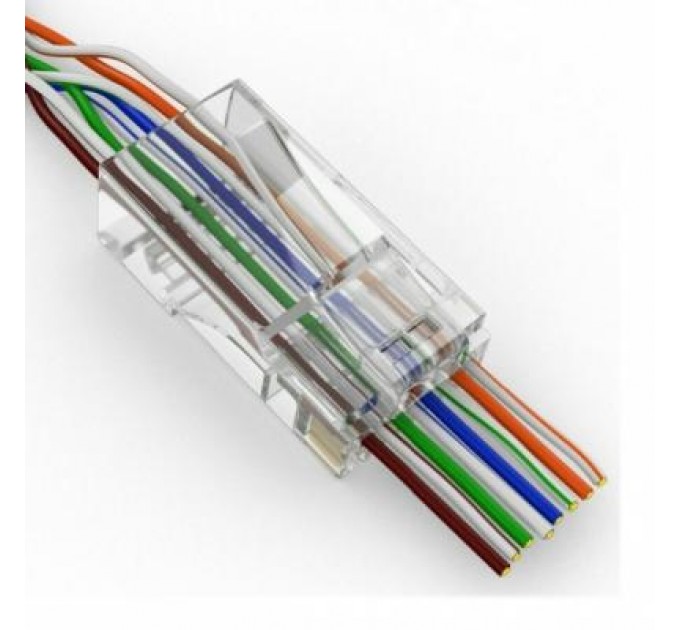 Merlion Конектор RJ45 cat.5e, наскрізні отвори, 50 шт Merlion (10565)