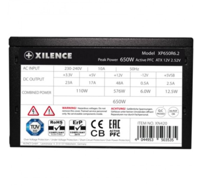 Xilence Блок живлення Xilence 650W (XP650R6.2)