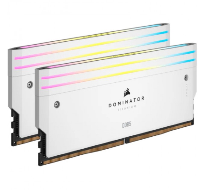 Corsair Модуль пам'яті для комп'ютера DDR5 32GB (2x16GB) 6000 MHz Dominator Titanium RGB White Corsair (CMP32GX5M2B6000C30W)