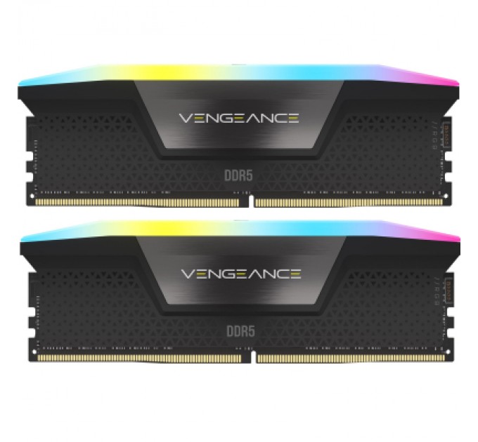 Corsair Модуль пам'яті для комп'ютера DDR5 96GB (2x48GB) 5600 MHz Vengeance RGB Black Corsair (CMH96GX5M2B5600C40)