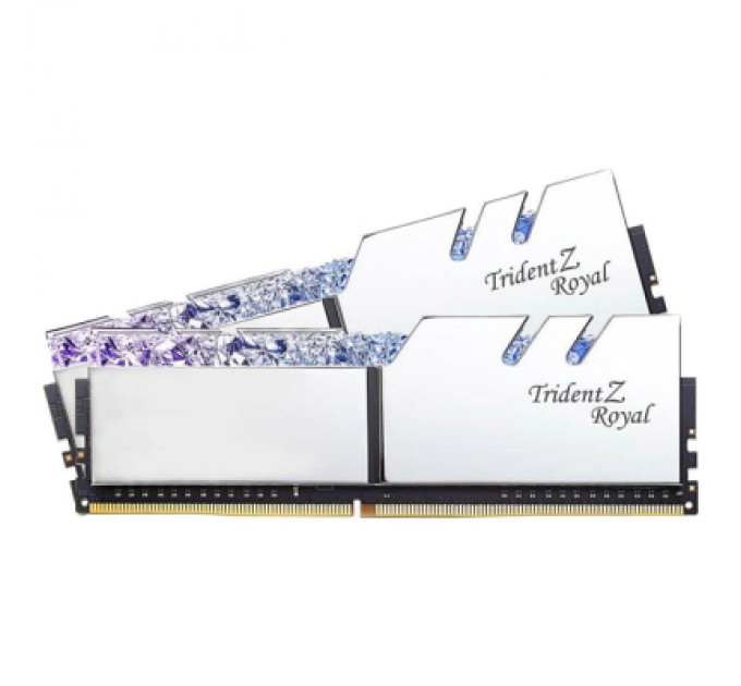 G.Skill Модуль пам'яті для комп'ютера DDR4 64GB (2x32GB) 3600 MHz TridentZ RGB Royal Silver G.Skill (F4-3600C18D-64GTRS)