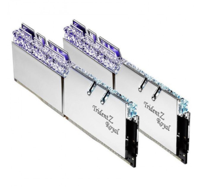 G.Skill Модуль пам'яті для комп'ютера DDR4 64GB (2x32GB) 3600 MHz TridentZ RGB Royal Silver G.Skill (F4-3600C18D-64GTRS)