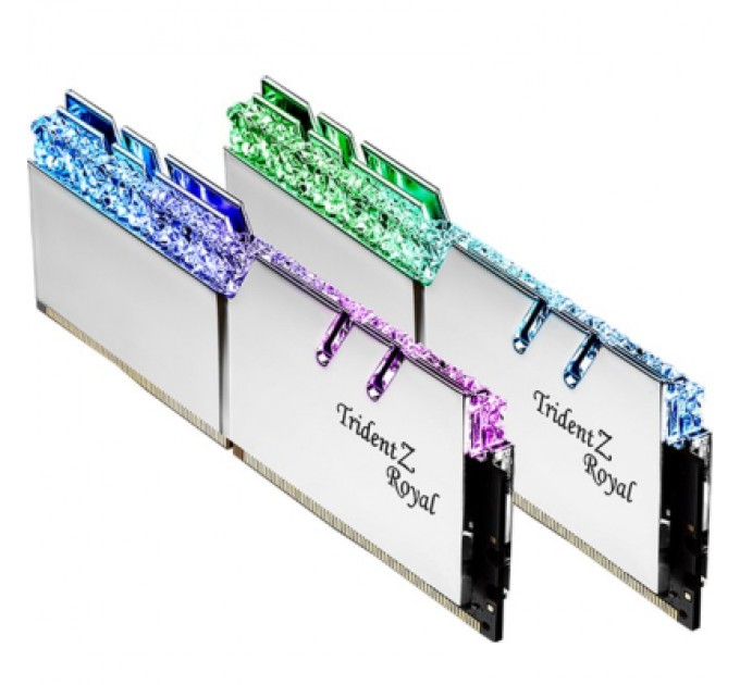 G.Skill Модуль пам'яті для комп'ютера DDR4 64GB (2x32GB) 3600 MHz TridentZ RGB Royal Silver G.Skill (F4-3600C18D-64GTRS)