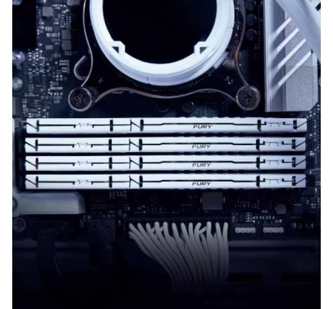 Kingston Fury (ex.HyperX) Модуль пам'яті для комп'ютера DDR5 16GB 5200 MHz Beast AM5 White Kingston Fury (ex.HyperX) (KF552C36BWE-16)