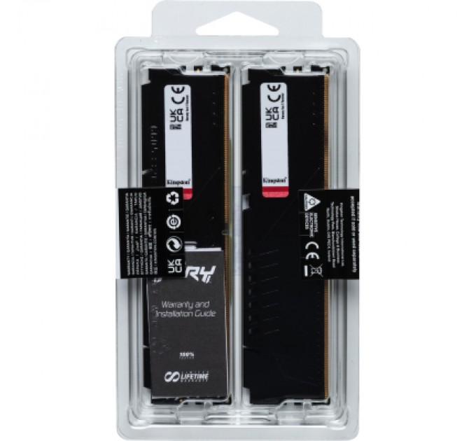 Kingston Fury (ex.HyperX) Модуль пам'яті для комп'ютера DDR5 16GB (2x8GB) 6000 MHz Beast Black Kingston Fury (ex.HyperX) (KF560C40BBK2-16)