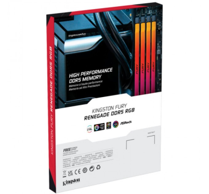 Kingston Fury (ex.HyperX) Модуль пам'яті для комп'ютера DDR5 48GB (2x24GB) 6400 MHz Renegade RGB XMP Kingston Fury (ex.HyperX) (KF564C32RSAK2-48)