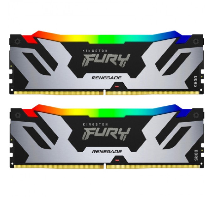 Kingston Fury (ex.HyperX) Модуль пам'яті для комп'ютера DDR5 48GB (2x24GB) 6400 MHz Renegade RGB XMP Kingston Fury (ex.HyperX) (KF564C32RSAK2-48)