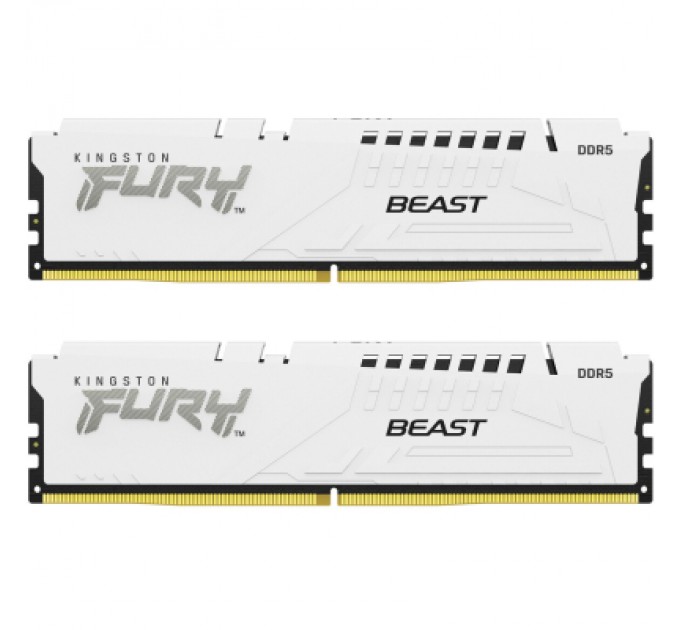 Kingston Fury (ex.HyperX) Модуль пам'яті для комп'ютера DDR5 64GB (2x32GB) 5600 MHz Beast White EXPO Kingston Fury (ex.HyperX) (KF556C36BWEK2-64)