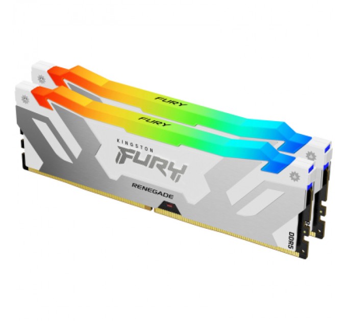 Kingston Fury (ex.HyperX) Модуль пам'яті для комп'ютера DDR5 64GB (2x32GB) 6000 MHz Renegade RGB White XMP Kingston Fury (ex.HyperX) (KF560C32RWAK2-64)