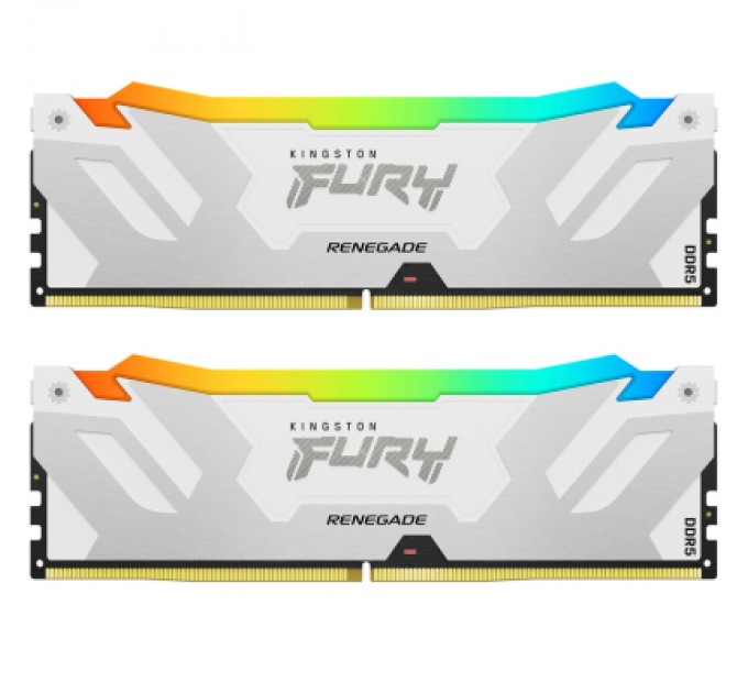 Kingston Fury (ex.HyperX) Модуль пам'яті для комп'ютера DDR5 64GB (2x32GB) 6000 MHz Renegade RGB White XMP Kingston Fury (ex.HyperX) (KF560C32RWAK2-64)