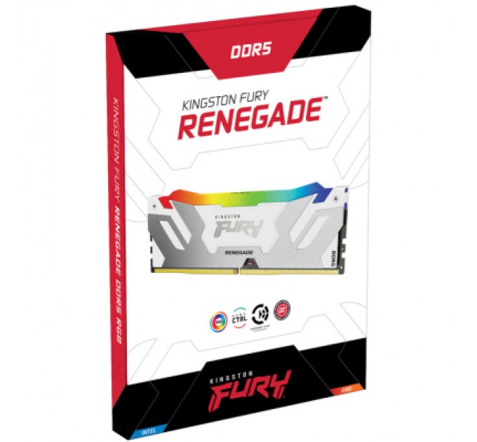 Kingston Fury (ex.HyperX) Модуль пам'яті для комп'ютера DDR5 64GB (2x32GB) 6000 MHz Renegade RGB White XMP Kingston Fury (ex.HyperX) (KF560C32RWAK2-64)