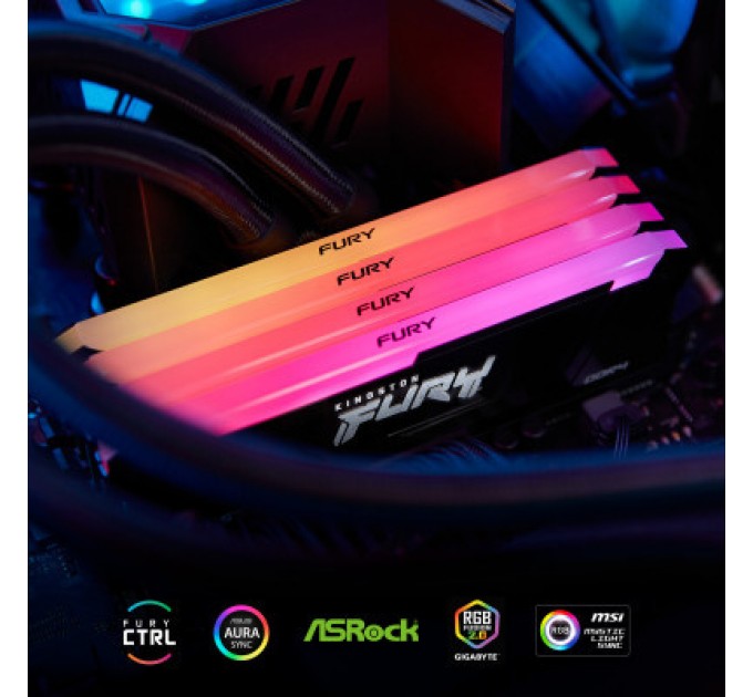 Kingston Fury (ex.HyperX) Модуль пам'яті для комп'ютера DDR4 8GB 3200 MHz Beast RGB Kingston Fury (ex.HyperX) (KF432C16BB2A/8)