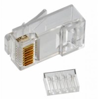 Конектор RJ45 cat.6, з вставкою, 50 шт Merlion (05049)