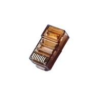 Конектор Merlion RJ45 cat.5e UTP 8P8C Brown 100 шт (RJ45ML-BN / 05356)