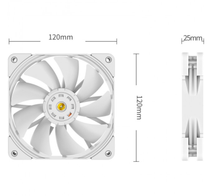PcCooler Кулер до корпусу PcCooler P120 PRO White