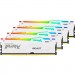 Kingston Fury (ex.HyperX) Модуль пам'яті для комп'ютера DDR5 128GB (4x32GB) 5600 MHz FURY Beast RGB White Kingston Fury (ex.HyperX) (KF556C40BWAK4-128)