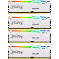 Kingston Fury (ex.HyperX) Модуль пам'яті для комп'ютера DDR5 128GB (4x32GB) 5600 MHz FURY Beast RGB White Kingston Fury (ex.HyperX) (KF556C40BWAK4-128)