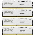 Kingston Fury (ex.HyperX) Модуль пам'яті для комп'ютера DDR5 128GB (4x32GB) 5600 MHz FURY Beast White Kingston Fury (ex.HyperX) (KF556C40BWK4-128)