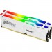 Kingston Fury (ex.HyperX) Модуль пам'яті для комп'ютера DDR5 32GB (2x16GB) 6000 MHz FURY Beast White RGB Kingston Fury (ex.HyperX) (KF560C40BWAK2-32)
