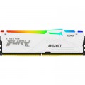 Kingston Fury (ex.HyperX) Модуль пам'яті для комп'ютера DDR5 32GB 6000 MHz FURY Beast White RGB Kingston Fury (ex.HyperX) (KF560C40BWA-32)