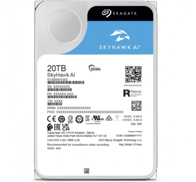 Seagate Жорсткий диск 3.5" 20TB Seagate (ST20000VE003)