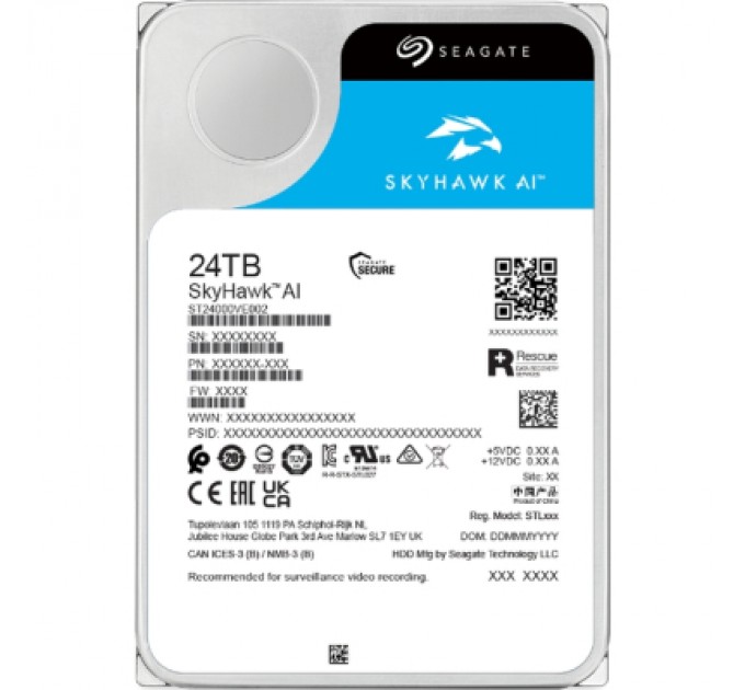 Seagate Жорсткий диск 3.5" 24TB Seagate (ST24000VE002)