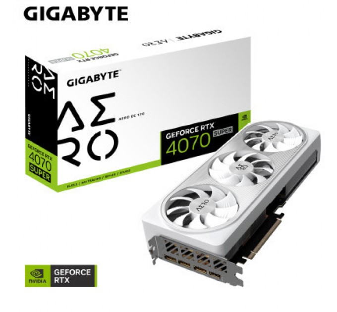 GIGABYTE Відеокарта GIGABYTE GeForce RTX4070 SUPER 12Gb AERO OC (GV-N407SAERO OC-12GD)