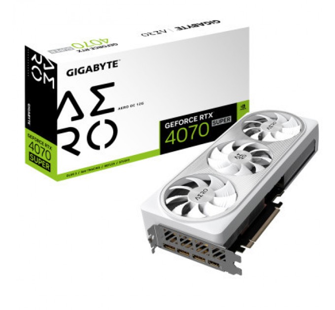 GIGABYTE Відеокарта GIGABYTE GeForce RTX4070 SUPER 12Gb AERO OC (GV-N407SAERO OC-12GD)