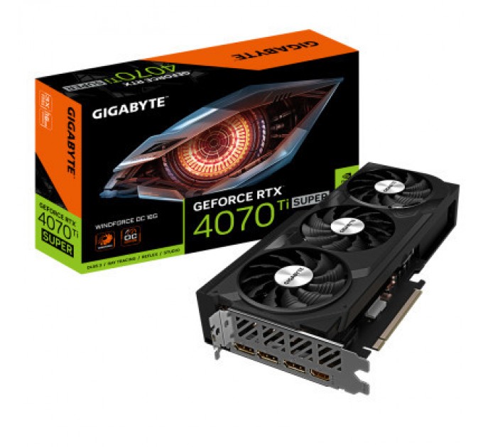 GIGABYTE Відеокарта GIGABYTE GeForce RTX4070Ti SUPER 16Gb WINDFORCE OC (GV-N407TSWF3OC-16GD)