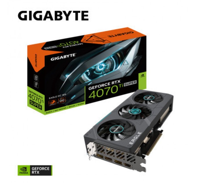 GIGABYTE Відеокарта GIGABYTE GeForce RTX4070Ti SUPER 16Gb EAGLE OC (GV-N407TSEAGLE OC-16GD)