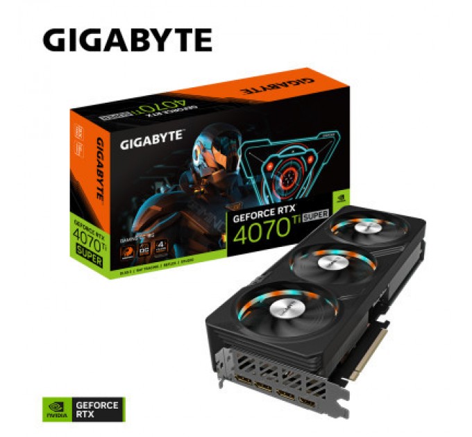 GIGABYTE Відеокарта GIGABYTE GeForce RTX4070Ti SUPER 16Gb GAMING OC (GV-N407TSGAMING OC-16GD)