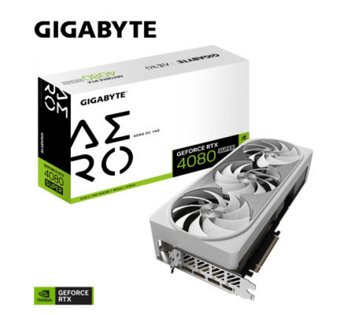 GIGABYTE Відеокарта GIGABYTE GeForce RTX4080 SUPER 16Gb AERO OC (GV-N408SAERO OC-16GD)