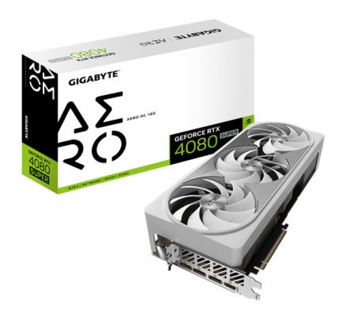 GIGABYTE Відеокарта GIGABYTE GeForce RTX4080 SUPER 16Gb AERO OC (GV-N408SAERO OC-16GD)