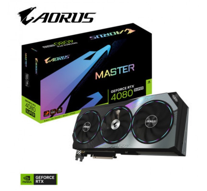 GIGABYTE Відеокарта GIGABYTE GeForce RTX4080 SUPER 16Gb AORUS MASTER (GV-N408SAORUS M-16GD)