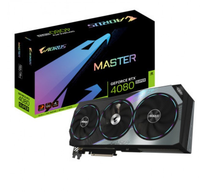 GIGABYTE Відеокарта GIGABYTE GeForce RTX4080 SUPER 16Gb AORUS MASTER (GV-N408SAORUS M-16GD)