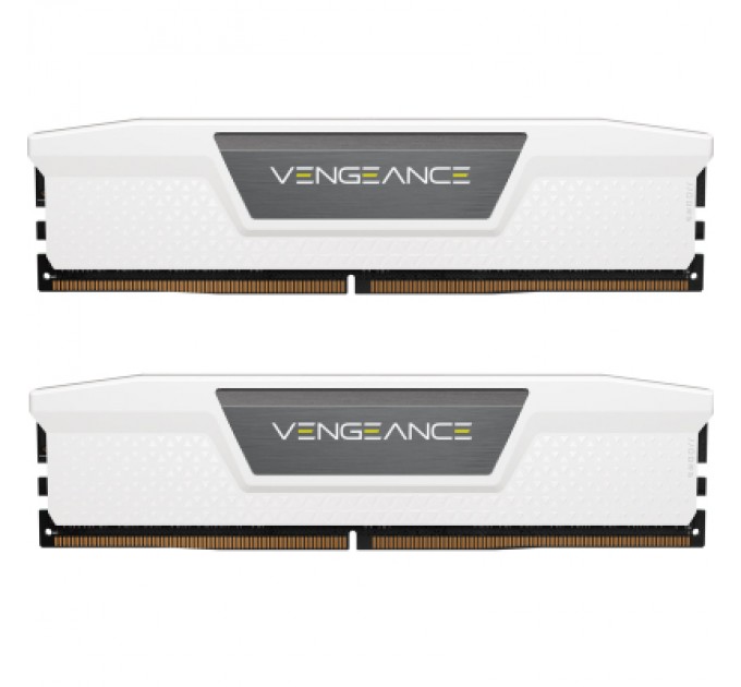 Corsair Модуль пам'яті для комп'ютера DDR5 64GB (2x32GB) 5200 MHz Vengeance White Corsair (CMK64GX5M2B5200C40W)