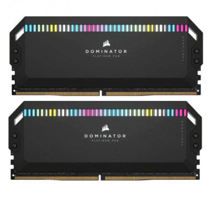 Corsair Модуль пам'яті для комп'ютера DDR5 32GB (2x16GB) 6000 MHz Dominator Platinum RGB Black Corsair (CMT32GX5M2X6000C36)